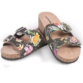 Trampki damskie - Klapki w kwiaty - miniaturka - grafika 1