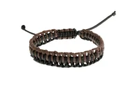 Bransoletki - Bransoletka Czarno Brązowa Wiązana - miniaturka - grafika 1