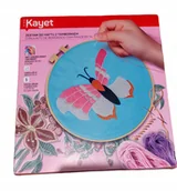 Przybory szkolne - Zestaw do haftu z tamborkiem Kayet motyl - miniaturka - grafika 1