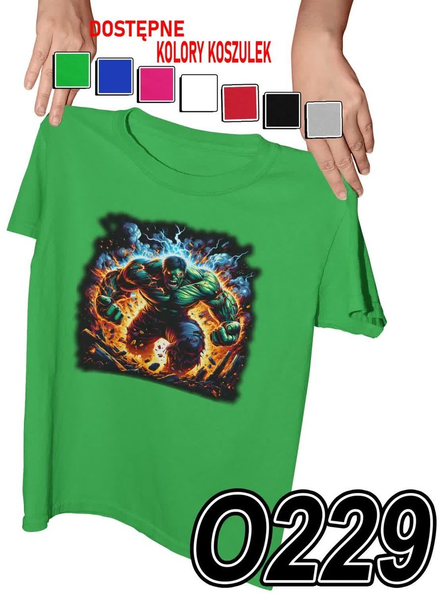 Koszulka Dziecięca Z Nadrukiem Hulk Avengers Marvel - M 134-140