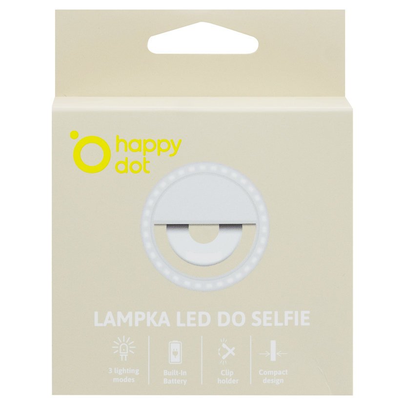 HappyDot Lampka LED do selfie, HDSL-01 biały