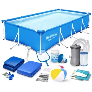 Bestway Basen ogrodowy stelażowy 400 x 211 x 81 cm zestaw 15w1 56405 56405-15W1 - Baseny ogrodowe - miniaturka - grafika 1