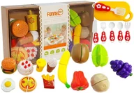 Zabawki AGD - LEANToys Zestaw Warzyw i Owoców do krojenia 6750 - miniaturka - grafika 1