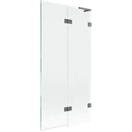 Parawany nawannowe - Mexen Lunar L parawan nawannowy 2-skrzydłowy prawy 90 x 150 cm, transparent, gun metal - 897L-090-100-95-00-P - miniaturka - grafika 1