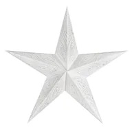 Ozdoby bożonarodzeniowe - Lampion ALLADIN STAR, gwiazda betlejemska, 5 ramion, 45cm, biała - miniaturka - grafika 1