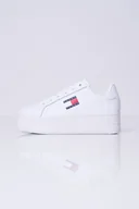 Sneakersy damskie - Sneakersy białe skórzane Tommy Jeans EN0EN02518 38 - miniaturka - grafika 1