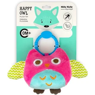 Zawieszka MILLY MALLY Happy owl Sówka 2552 Różowy - Zabawki interaktywne dla dzieci - miniaturka - grafika 1