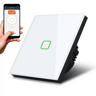 Maclean Dotykowy włącznik światła pojedynczy Wi-Fii SMART MCE716W Biały - Żarówki LED - miniaturka - grafika 1
