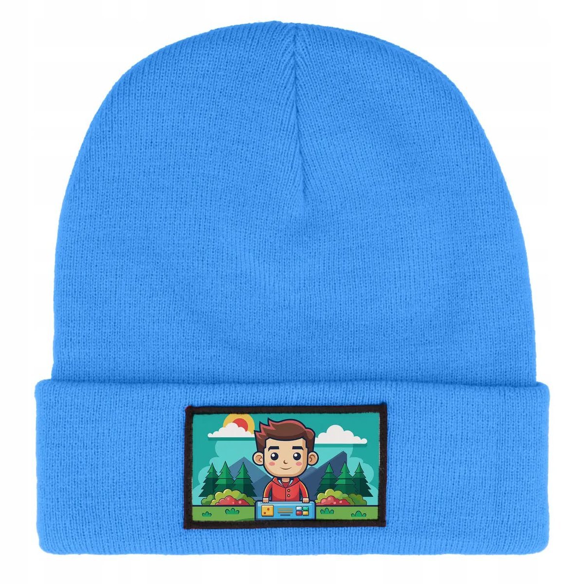 CZAPKA BEANIE ZIMOWA CIEPŁA NIEBIESKA DLA DZIECI MOTYW STUMBLE MASTERS WZ
