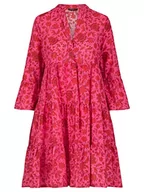 Sukienki - ApartFashion Sukienka damska falbanka, różowa, wielokolorowa, normalna, różowy-wielokolorowy, 42 - miniaturka - grafika 1