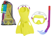 Pływanie - Zestaw Do Nurkowania Żółty Maska, Płetwy, Rurka Bestway 25039 - miniaturka - grafika 1