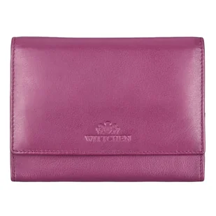 Skórzana saszetka damska na ramię, na pas, do ręki fiolet - Nerki - miniaturka - grafika 1