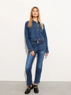 Spodnie damskie - Mohito - Jeansy bootcut - granatowy - miniaturka - grafika 1