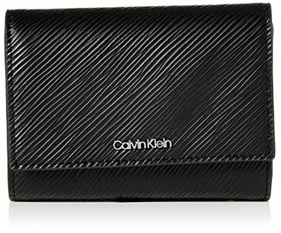 Portfele - Calvin Klein Damskie portfele Trifold MD Saffiano, Ck Black, jeden rozmiar - grafika 1