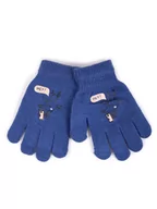 Rękawiczki dla dzieci - Rękawiczki chłopięce pięciopalczaste niebieskie HEY! 14 cm - miniaturka - grafika 1