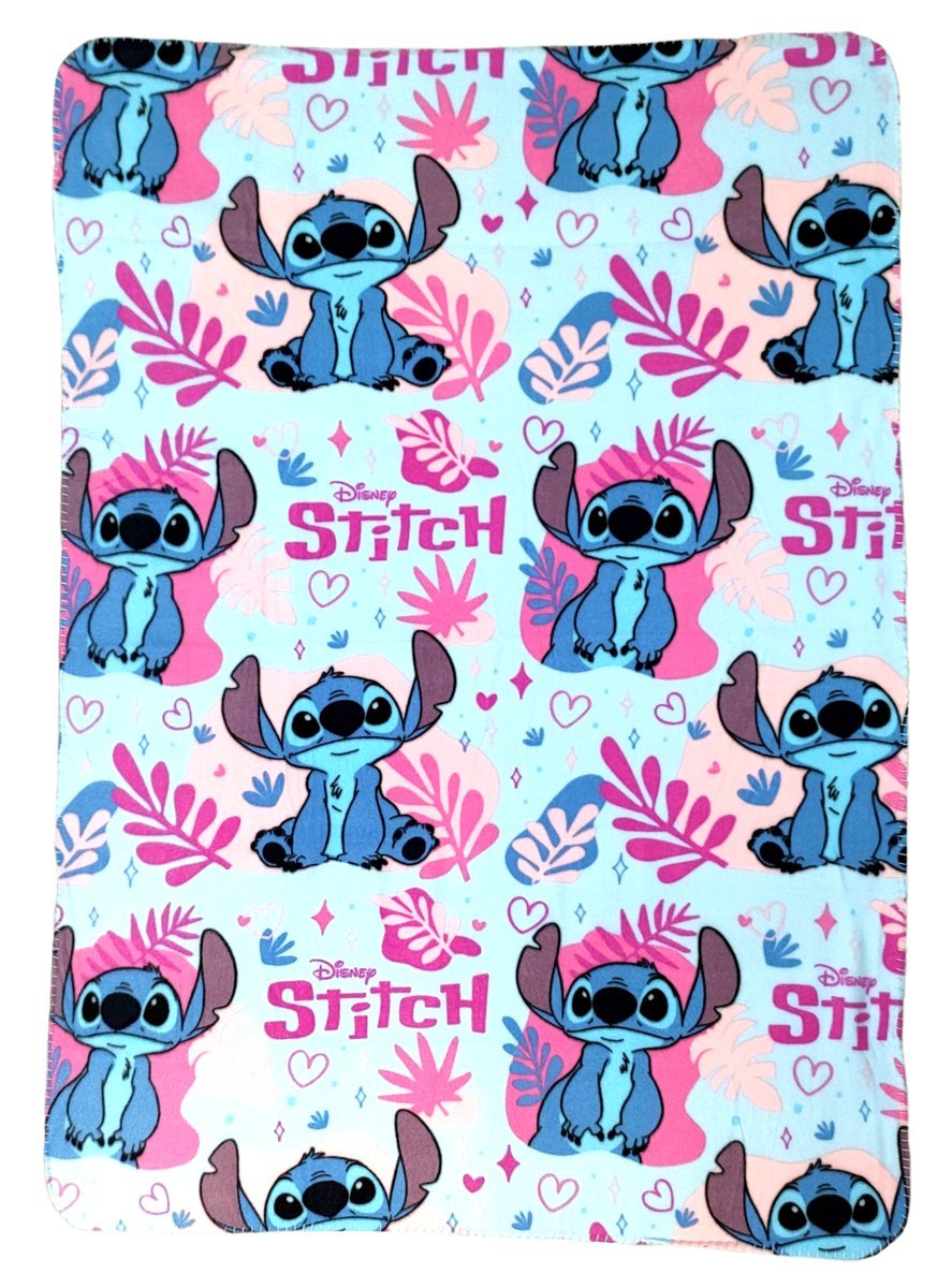 Wielokolorowy miękki kocyk Disney Stitch.