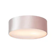 Oprawy, klosze i abażury - QAZQA Lampa sufitowa różowa 30 cm ze złotym wnętrzem - Drum - miniaturka - grafika 1