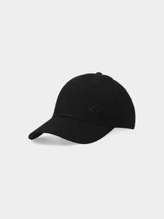 Czapka z daszkiem strapback uniseks 4FWAW24 ACABU419-20S Czarny - Czapki i chusty sportowe męskie - miniaturka - grafika 1