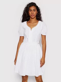 Sukienki - Guess Sukienka codzienna W2GK62 WEKI0 Biały Regular Fit - grafika 1