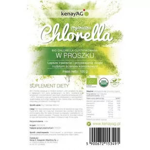 kenayAG Organiczna Chlorella w proszku (100 g) KenayAG BA5C-806C6 - Suplementy diety - miniaturka - grafika 1