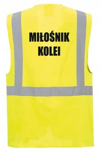 Kamizelka odblaskowa z zamkiem rozmiar XXL nadruk MIŁOŚNIK KOLEI - Odzież robocza Kamizelka odblaskowa z zamkiem rozmiar XXL nadruk MIŁOŚNIK KOLEI - Odzież robocza - miniaturka - grafika 1