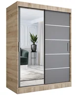 Szafy - Szafa przesuwna dąb sonoma + antracyt 150 cm L8-A41 - miniaturka - grafika 1