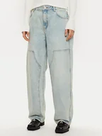 Spodnie damskie - HUGO Jeansy Getara_2_B 50531711 Niebieski Baggy Fit - miniaturka - grafika 1