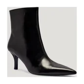 Botki damskie - Patrizia Pepe Skórzane botki na szpilce - miniaturka - grafika 1