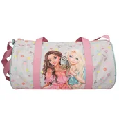 Torby sportowe - Depesche 13122 TOPModel Juicy - torba sportowa w kolorze jasnoszarym, z motywem modelki i kolorowym wzorem, torebka z regulowanym paskiem - miniaturka - grafika 1