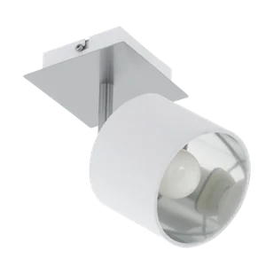 Lampa sufitowa VALBIANO 1 E14 - biały/srebrny - Oprawy, klosze i abażury - miniaturka - grafika 1