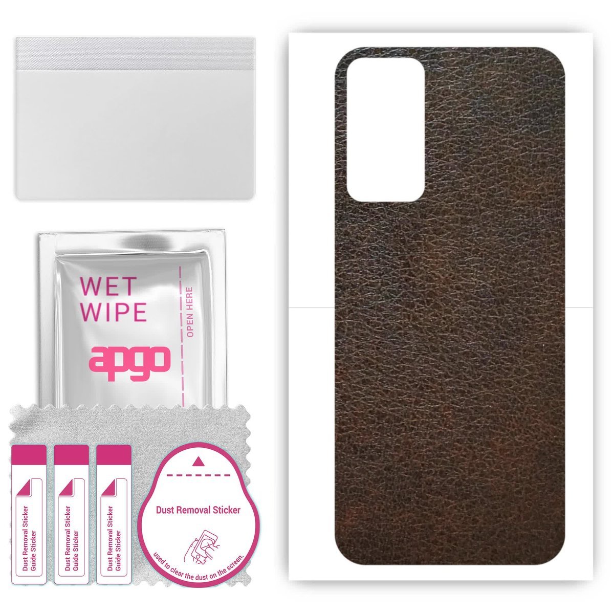 Folia naklejka skórka strukturalna na TYŁ do Samsung Galaxy F13 - Skóra Brązowa - apgo SKINS