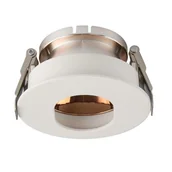 Oprawy, klosze i abażury - v-tac Oprawa Oczko V-TAC GU10 Asymetryczna Wpuszczana Biały/Różowy Złoty Okrągła VT-874 - miniaturka - grafika 1