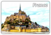 Magnesy - FRANCJA - Mont Saint-Michel - Wzgórze Świętego Michała - Magnes na lodówkę - miniaturka - grafika 1