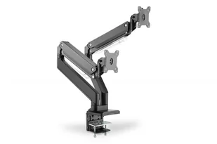 Ramię biurkowe podwójne z zaciskiem, 2xLCD, max. 35", max. obciążenie 2x15kg, ze sprężyną gazową - Uchwyty do monitorów - miniaturka - grafika 1