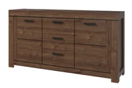 Inne meble do salonu - Komoda Brass 2D3S Dąb Brązowy - miniaturka - grafika 1