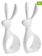 Pozostałe akcesoria kuchenne - Koziol Obręcze (2 szt.) w kolorze białym na serwetki - 5 x 13 cm - miniaturka - grafika 1