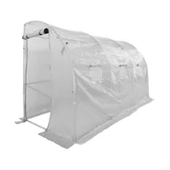 Szklarnie ogrodowe - Tunel Szklarniowy przyścienny 3x1,5m PREMIUM 4,5 m2 Biały - miniaturka - grafika 1