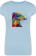 Koszulki i topy damskie - Orzeł Damski Nadruk Kolorowy Modny Rozm.M - miniaturka - grafika 1