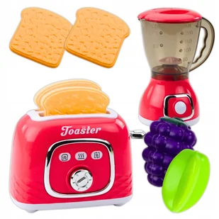 Zabawki AGD dla Dzieci Blender Toster z Grzankami na Baterie Zestaw AGD - Zabawy w naśladowanie dorosłych - miniaturka - grafika 1