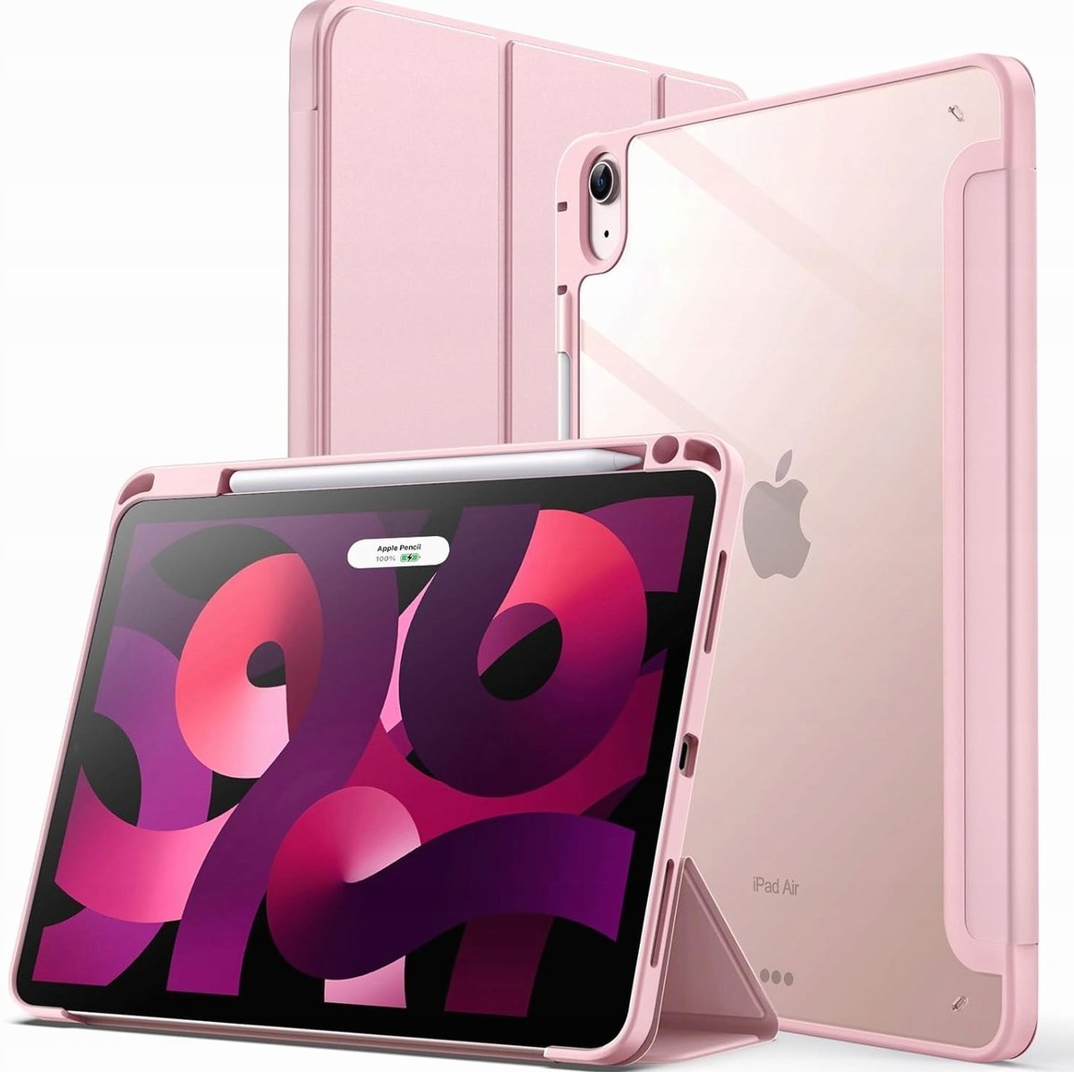ETUI 11 CALA FUTERAŁ POKROWIEC TABLET PODSTAWKA SMUKŁY PRZEZROCZYSTY RÓŻOWY