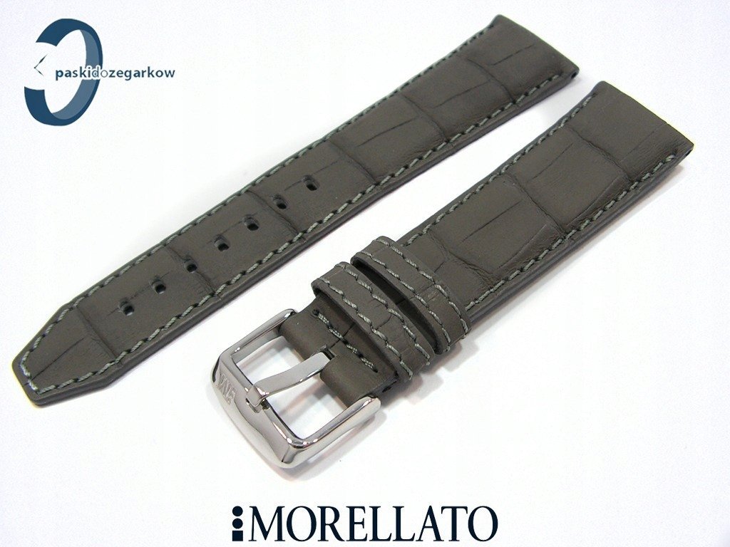Pasek MORELLATO SOCCER 22 mm skórzany wodoodporny szary