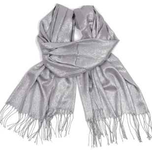 Szal damski połyskujący CRYSTAL THREAD GRAY - Apaszki i szaliki damskie - miniaturka - grafika 1