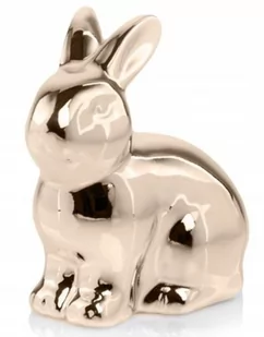 Zając Wielkanocny Ceramiczny Złoty 9 cm - Wielkanoc - miniaturka - grafika 1