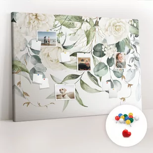 Duża Tablica, Korek 100x140 cm Wzór Natura + Pinezki Kolorowe - Tablice i flipcharty - miniaturka - grafika 1