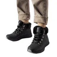 Buty trekkingowe damskie - Czarne trapery ocieplane Big Star MM274488 - miniaturka - grafika 1