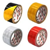 Pachołki i taśmy ostrzegawcze - Taśma odblaskowa samoprzylepna ostrzegawcza pryzmatyczna - miniaturka - grafika 1