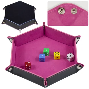 Tacka na Kości Różowa Pink Sześciokątna Hex Dice Tray RPG gry planszowe - Gry planszowe Tacka na Kości Różowa Pink Sześciokątna Hex Dice Tray RPG gry planszowe - Gry planszowe - miniaturka - grafika 1