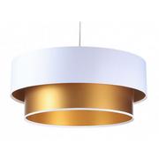 Lampy sufitowe - Złoto-biała lampa wisząca w stylu glamour - S420-Veda - miniaturka - grafika 1