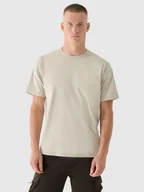 Koszulki męskie - T-shirt oversize z nadrukiem męski 4F 4FRSS24TTSHM2543-83S Brązowy Roz. L - miniaturka - grafika 1