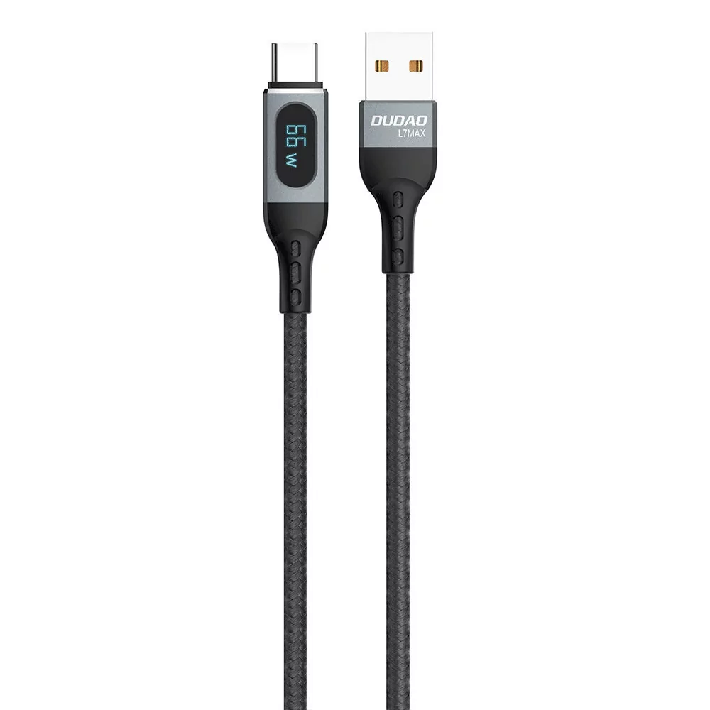 Dudao kabel USB - USB Typ C szybkie ładowanie PD 66W czarny (L7Max) L7Max